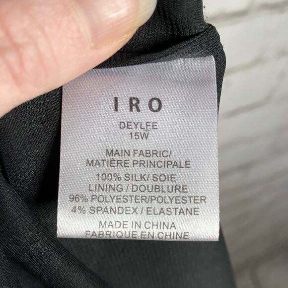 IRO Deyfle Silk Chiffon Floral Ruffle Black Pink Mini Dress Size Small Fairycore - Picture 7 of 7